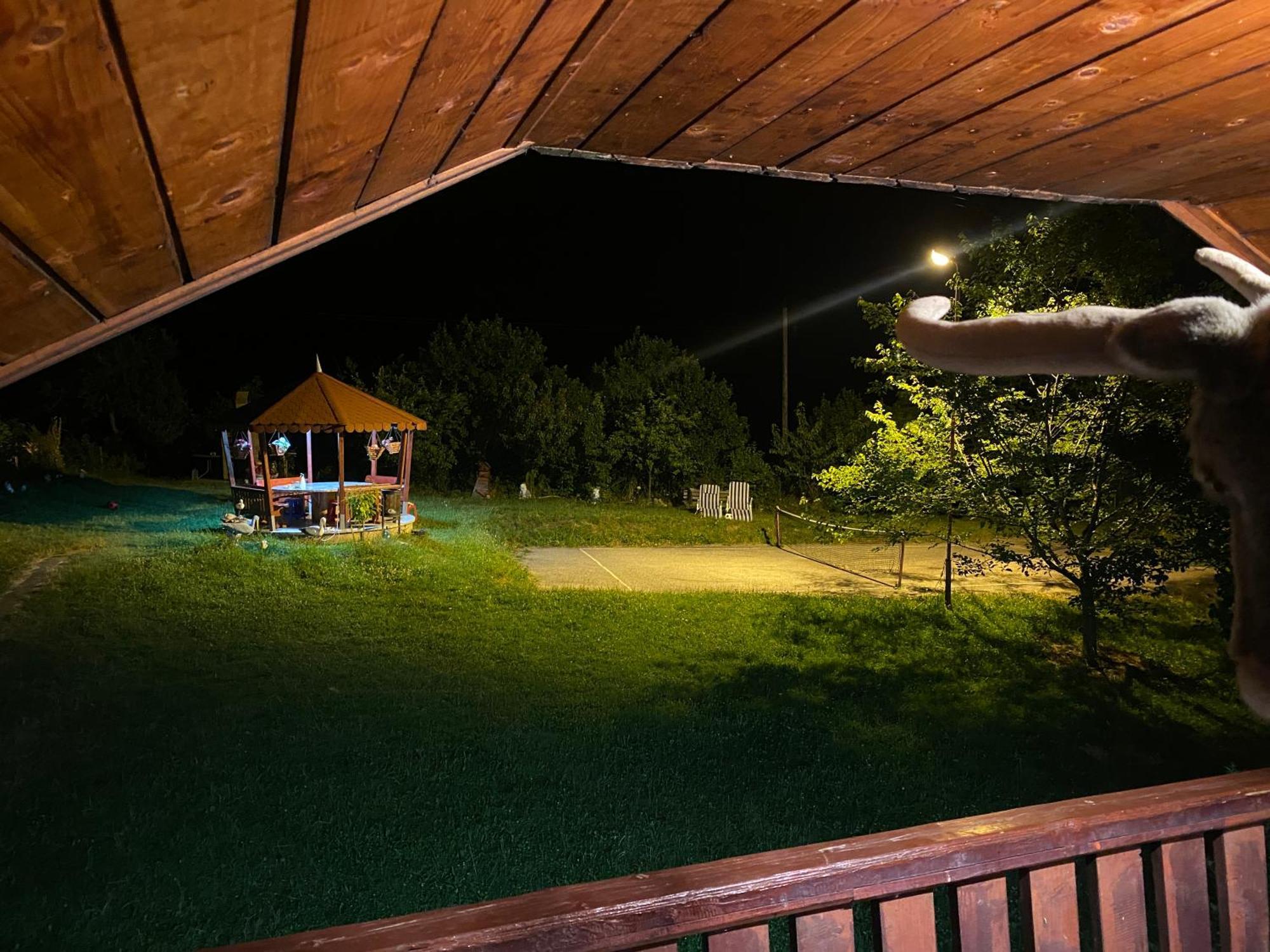 Cabana Cu Teren De Tenis -- Etaj Banita Exteriér fotografie